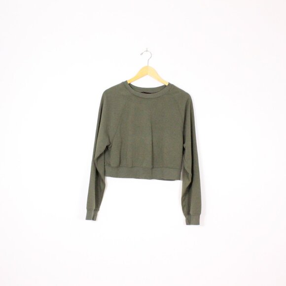 *NOBO No Boundaries Khaki Green Crew Neck Long Sleeve - Picture 7 of 7